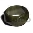 Wooden Bangles Twisted Natural Wood Chunky Bangle Olive Green Products - Cebujewelry.com