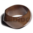 Wooden Bangles Twisted Natural Wood Chunky Bangle Mocca Brown Products - Cebujewelry.com