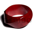 Wooden Bangles Twisted Natural Wood Chunky Bangle Flashy Red Products - Cebujewelry.com